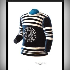 Chicago Blackhawks knit sweater Hillflint replica of 1933–34 uniform